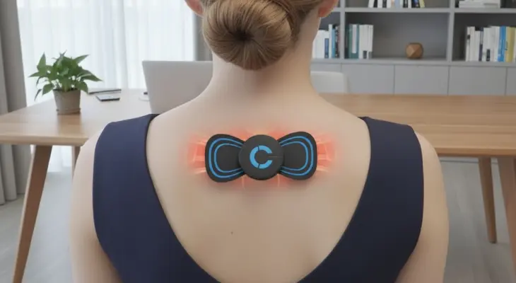 A Women is Enjoying With Electrapy Posrtable Massager In the Begining Of 2026.