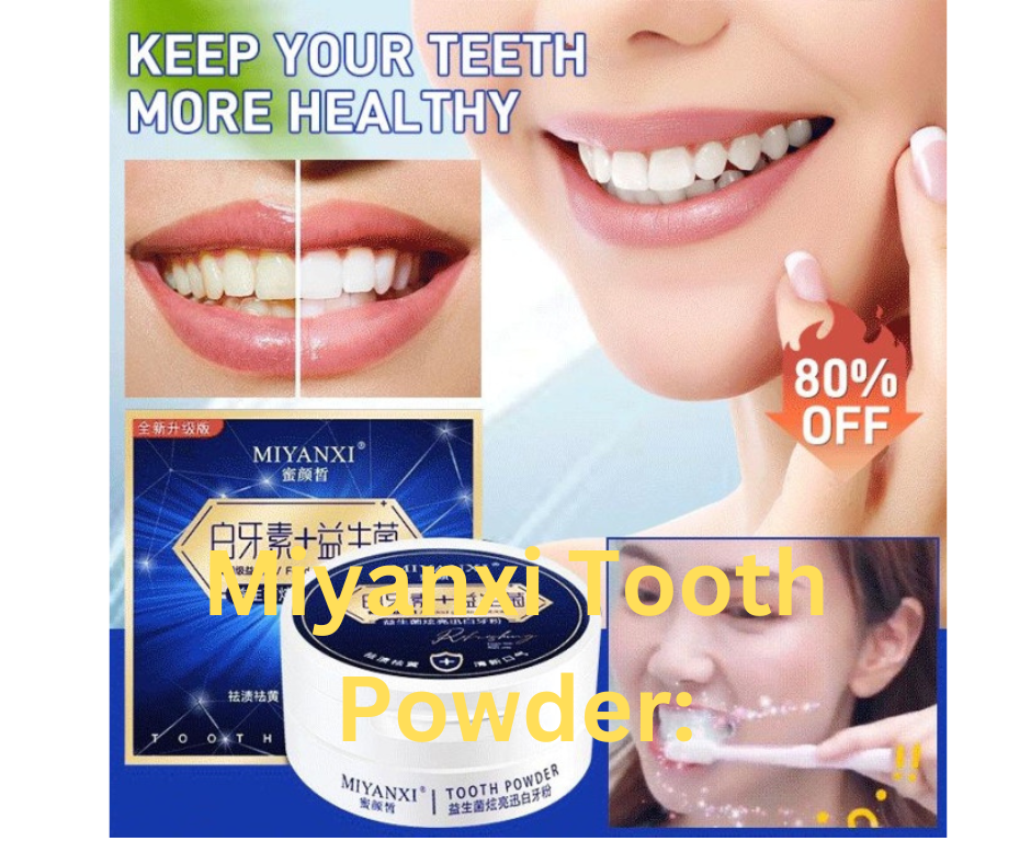 Transform your smile with Miyanxi Tooth Powder's natural brilliance. This unique blend of activated charcoal, neem, and clove elevates dental care, ensuring a brighter, healthier, and more radiant smile. Embrace the power of nature for your oral well-being.