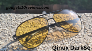 A pair of Qinux DarkSe night vision goggles with yellow polarized lenses - the ideal solution for safe and comfortable nighttime driving