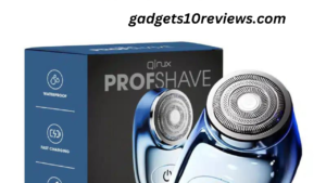 A close-up of the Qinux ProfShave, showcasing its sleek design and compact size.