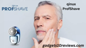 Qinux ProfShave being used in the shower, emphasizing its waterproof feature