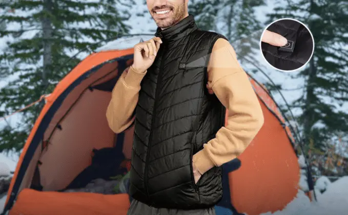 A men That's On Camping Wear The Alpha Heat Vest