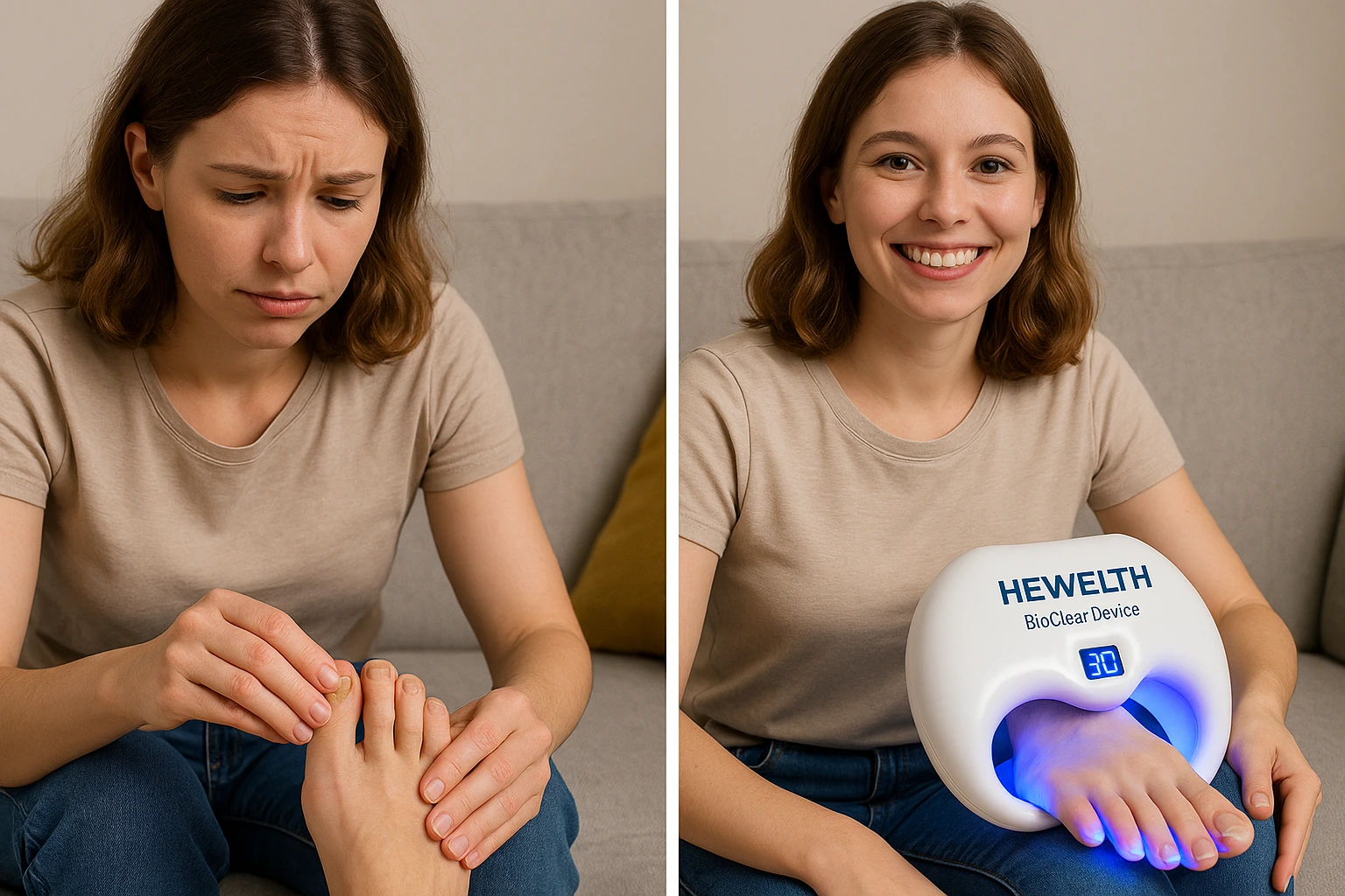 The Hewelth™ BioClear emerges as a cost-effective, research-backed alternative. Utilizing dual-wave photodynamic therapy, it eradicates fungal colonies beneath the nail without systemic risks or clinic visits. Peer-reviewed studies highlight its 98% microbial reduction rate, making it a leading at-home option for sustainable nail restoration.