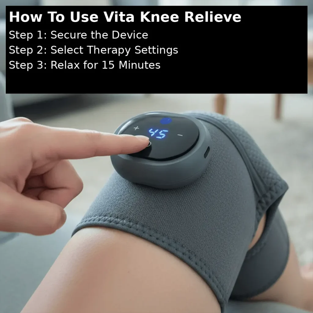How to use Vita Knee Relieve knee therapy device.
