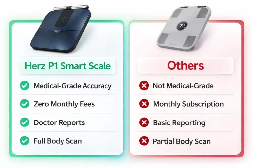 Comparison On Herz P1 Scale And Other Monitor Scale