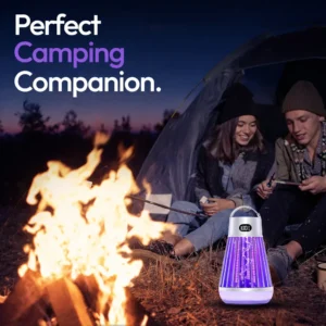 Clima Pest Guard mosquito zapper protecting campers at night – perfect camping companion for mosquito-free outdoor adventures.