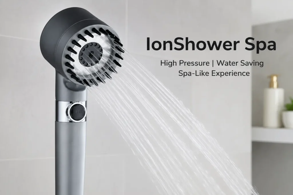 IonShower Spa Reviews – High-pressure filtered shower head for a refreshing spa-like shower experience.