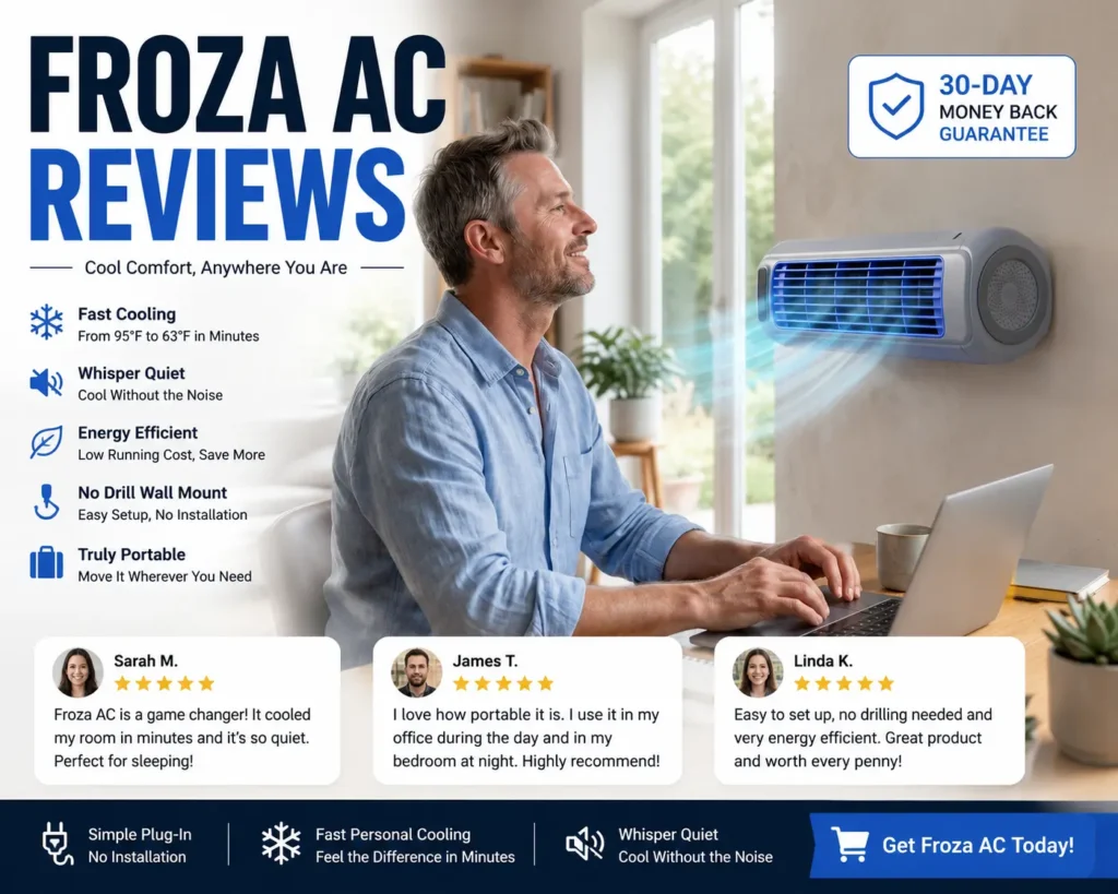 Froza AC Reviews 2026 – Real User Reviews, 5-Star Ratings, Fast Personal Cooling, Quiet Portable Air Conditioner for Home and Office